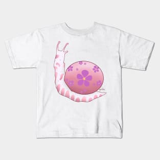 Sapphic Pride Snail WLW Kids T-Shirt